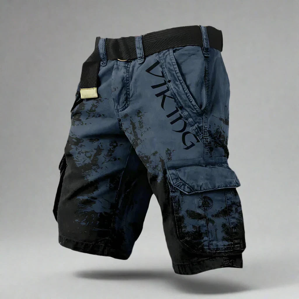Linentra | Men's Relaxed Cargo Shorts with Print