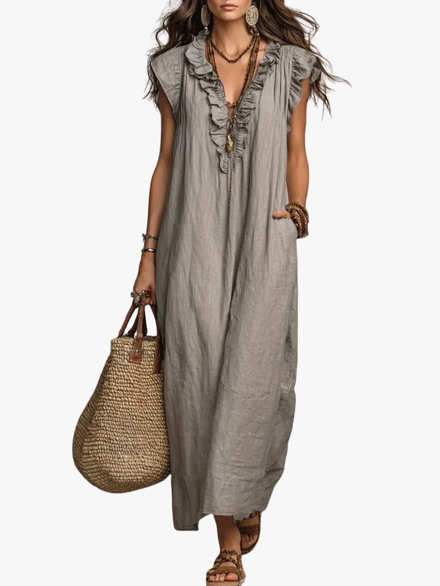 Linentra | Women's Flowy Boho Dress