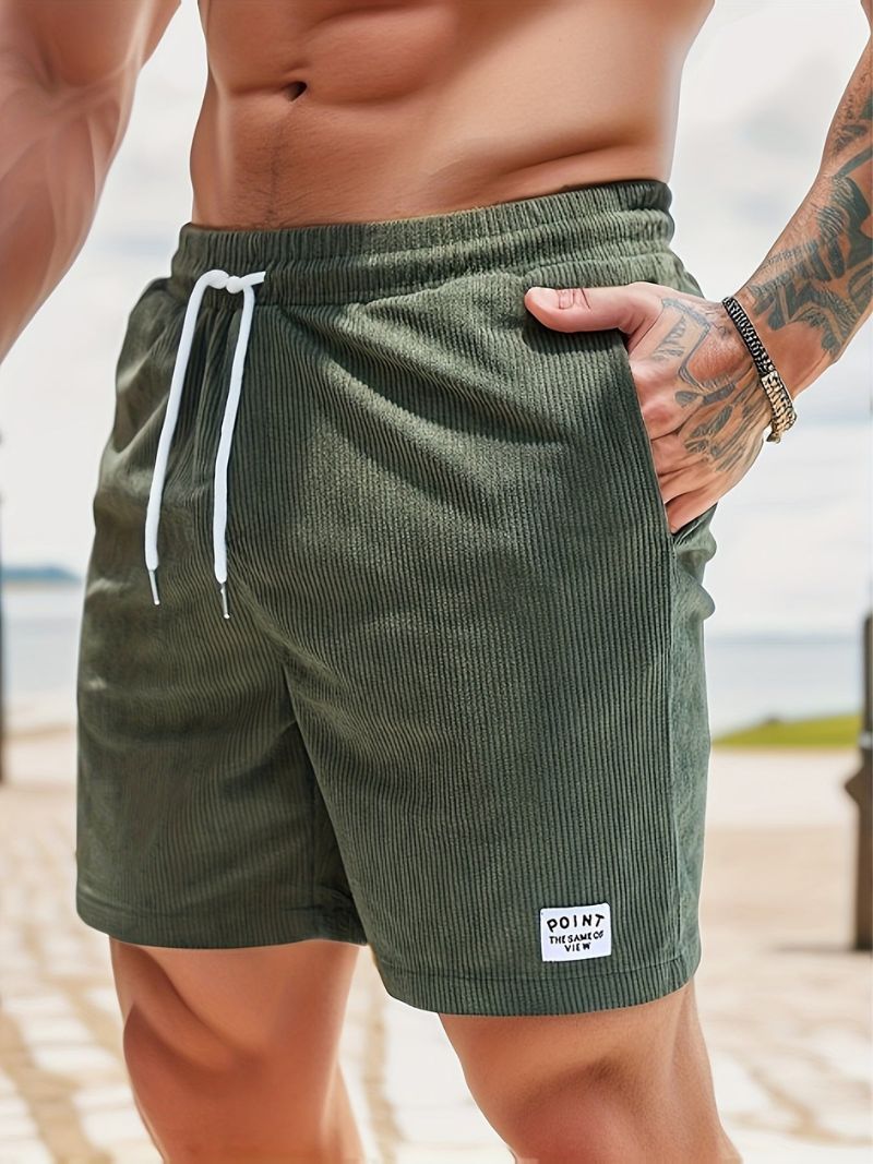 Linentra | Men's Corduroy Drawstring Shorts