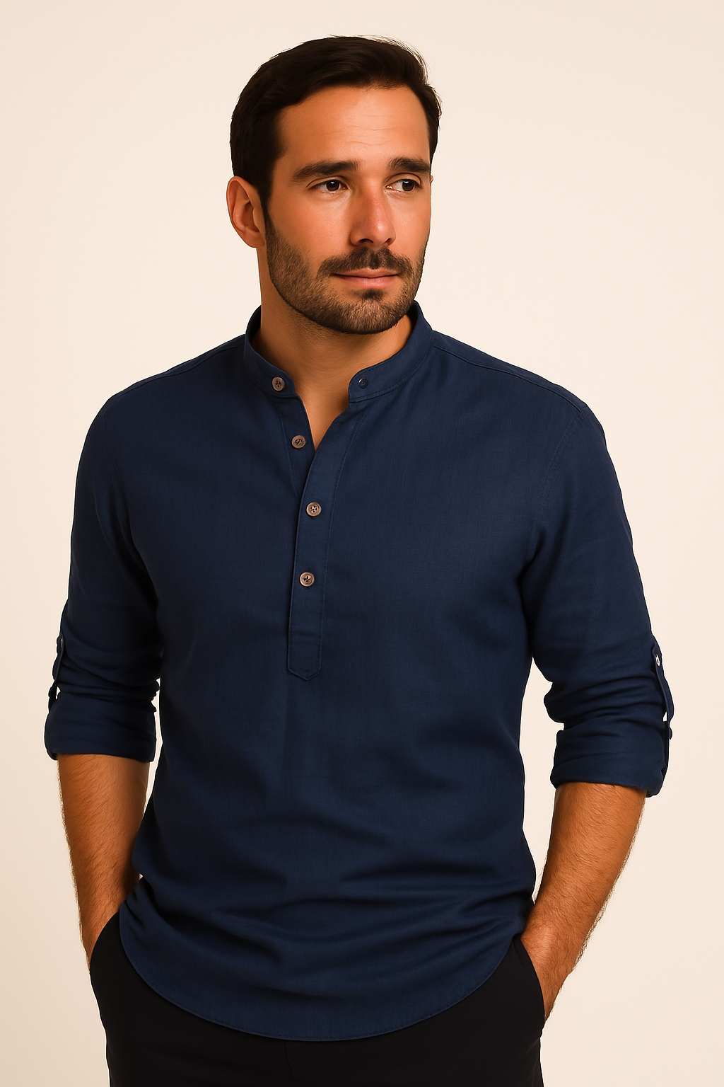 Linentra | Men's Linen Long Sleeve Shirt
