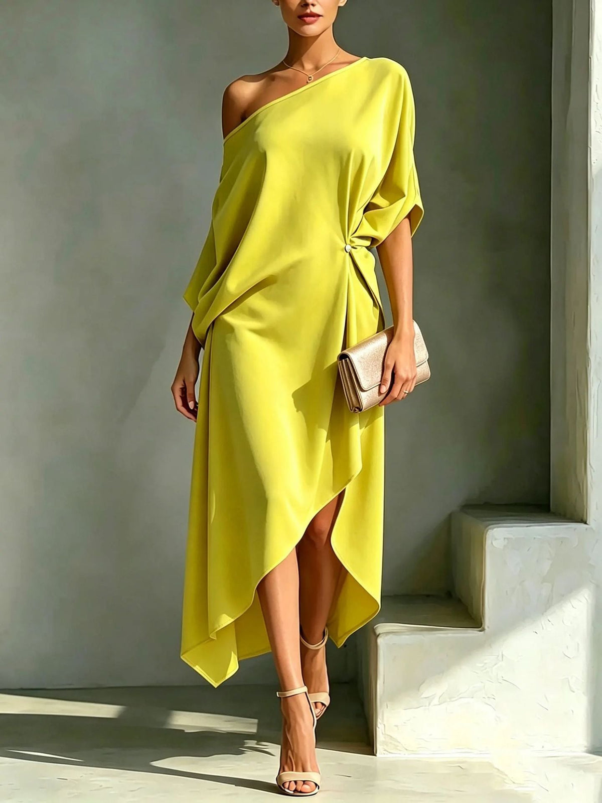 Linentra | Women's Asymmetric Dress