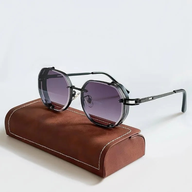 Linentra | Men's Retro Metal Sunglasses