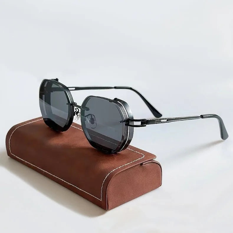 Linentra | Men's Retro Metal Sunglasses