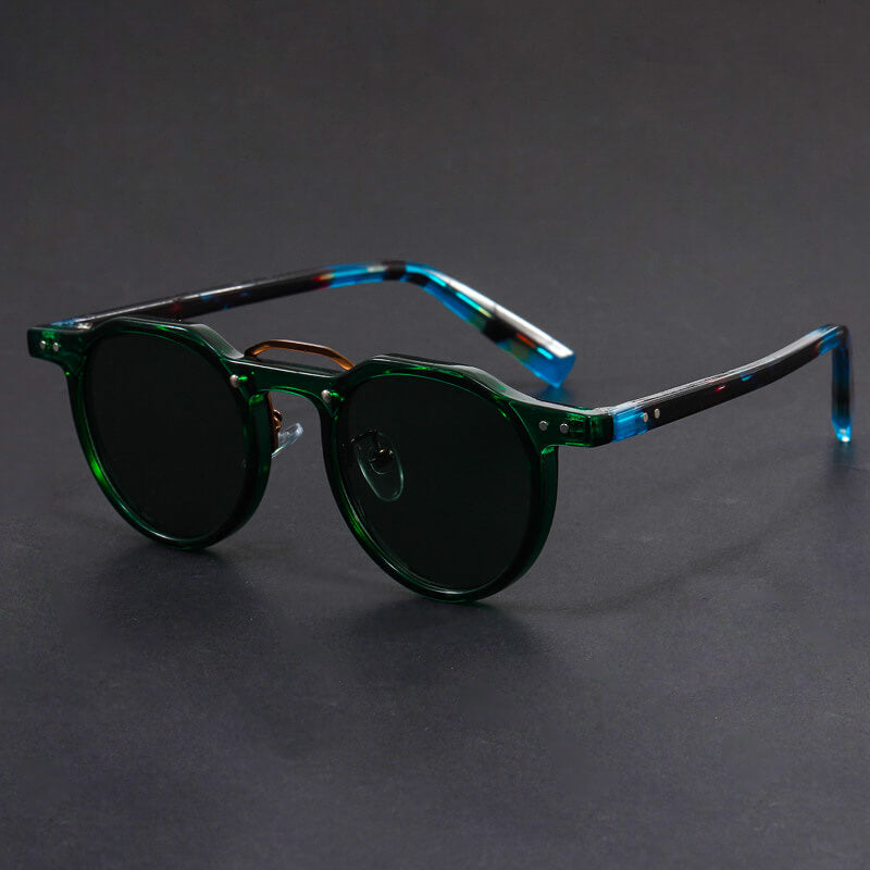 Linentra | Men's Round Retro Sunglasses