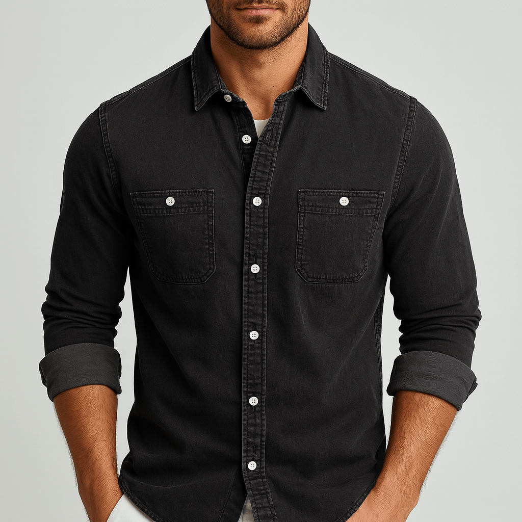Linentra | Slim fit ecological denim shirt