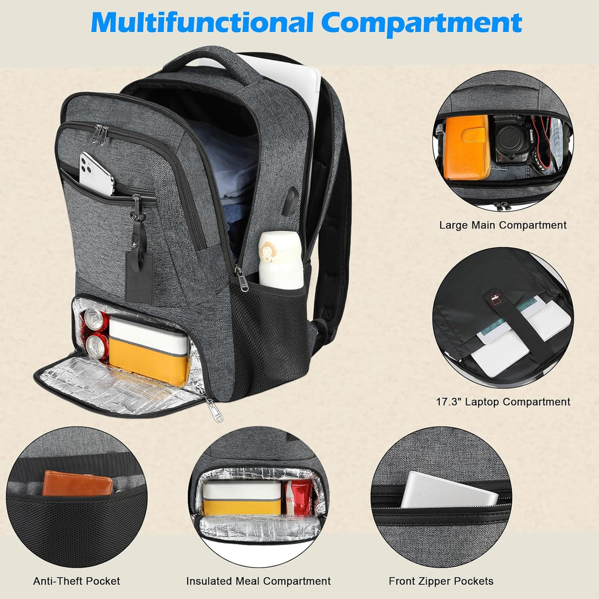 Linentra | Laptop Backpack with USB Port
