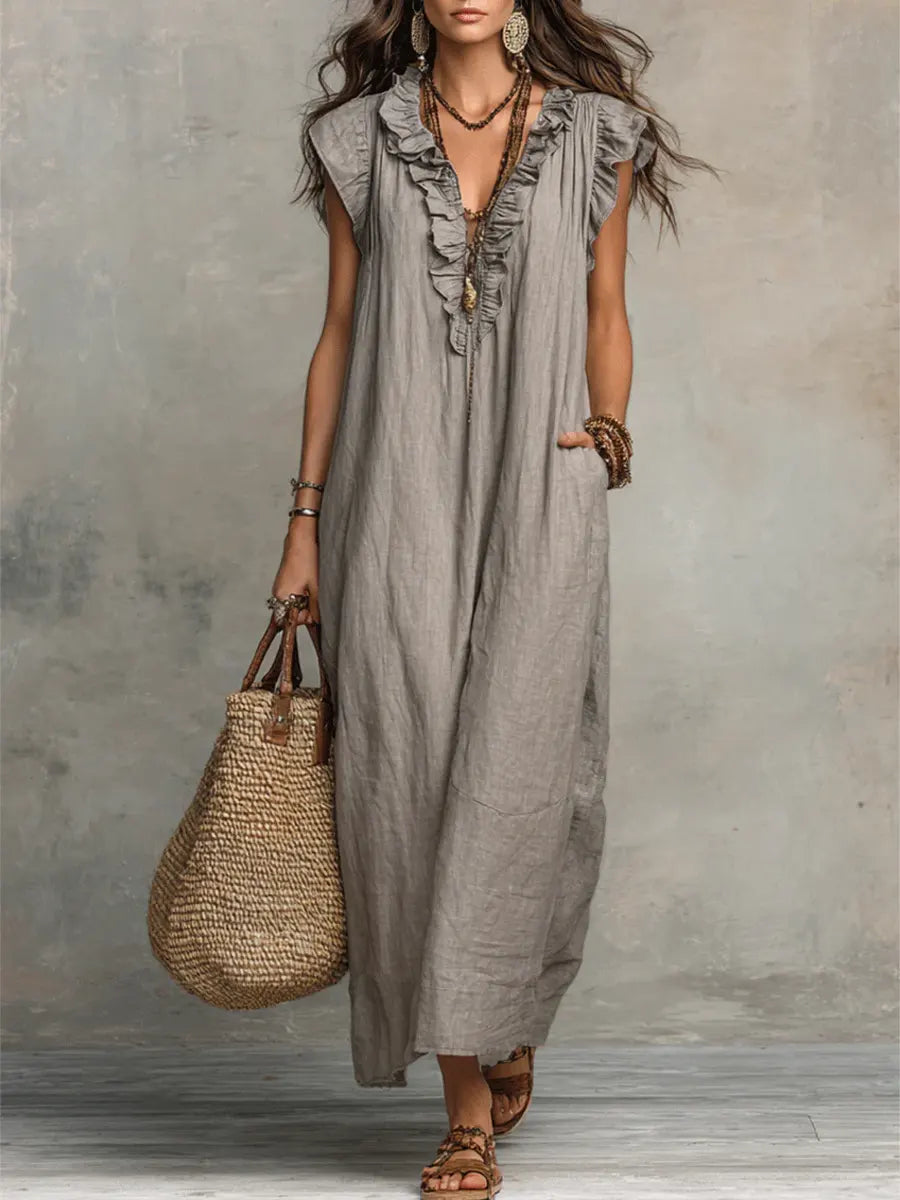 Linentra | Women's Flowy Boho Dress