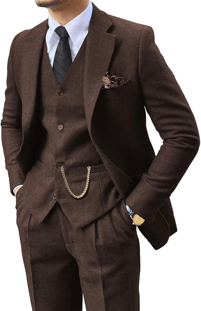 Linentra | Men's Herringbone Suit