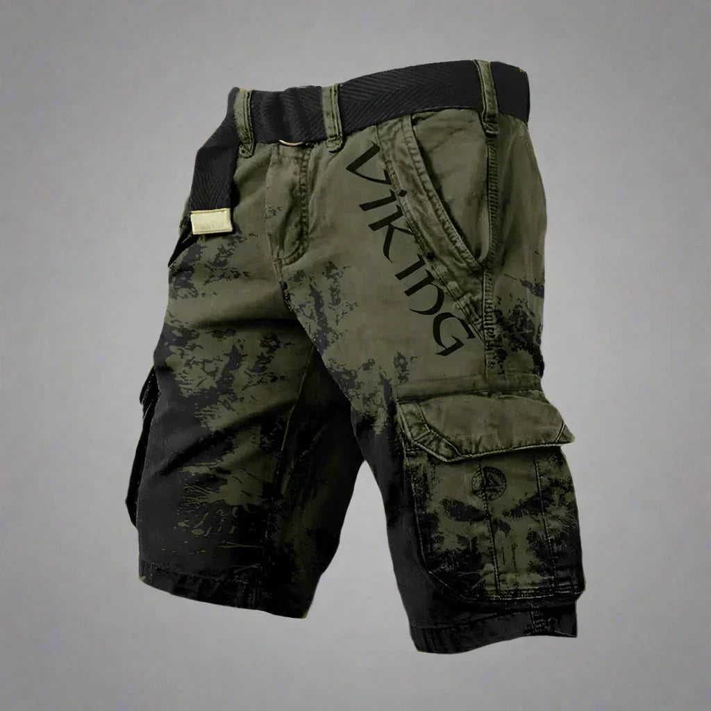 Linentra | Men's Relaxed Cargo Shorts with Print
