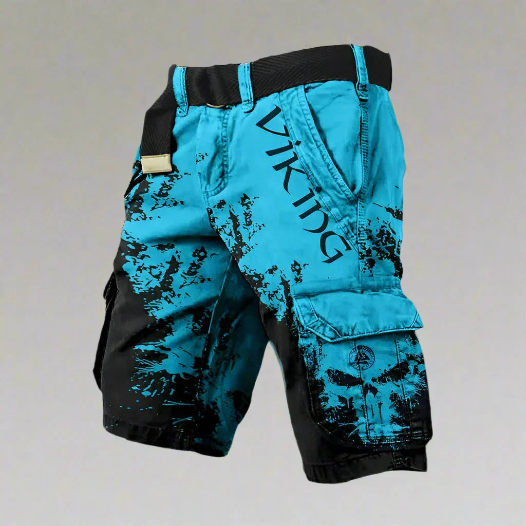 Linentra | Men's Relaxed Cargo Shorts with Print