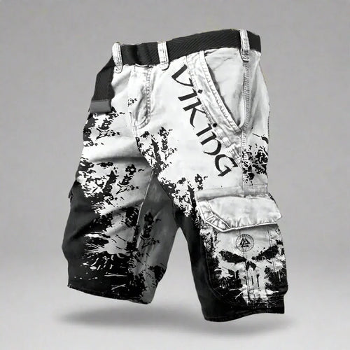 Linentra | Men's Relaxed Cargo Shorts with Print