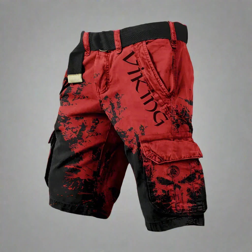 Linentra | Men's Relaxed Cargo Shorts with Print