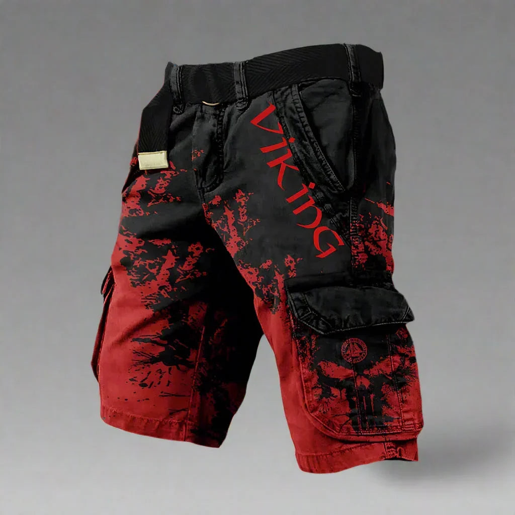 Linentra | Men's Relaxed Cargo Shorts with Print