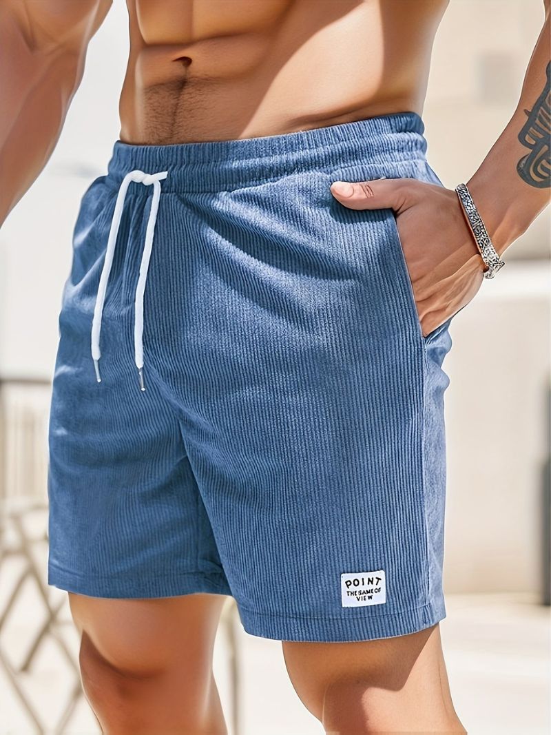 Linentra | Men's Corduroy Drawstring Shorts