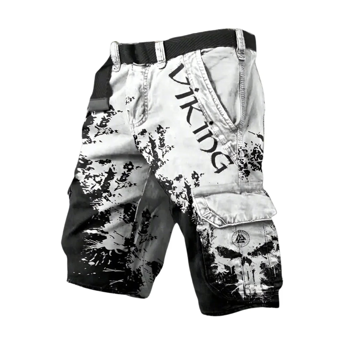 Linentra | Men's Relaxed Cargo Shorts with Print