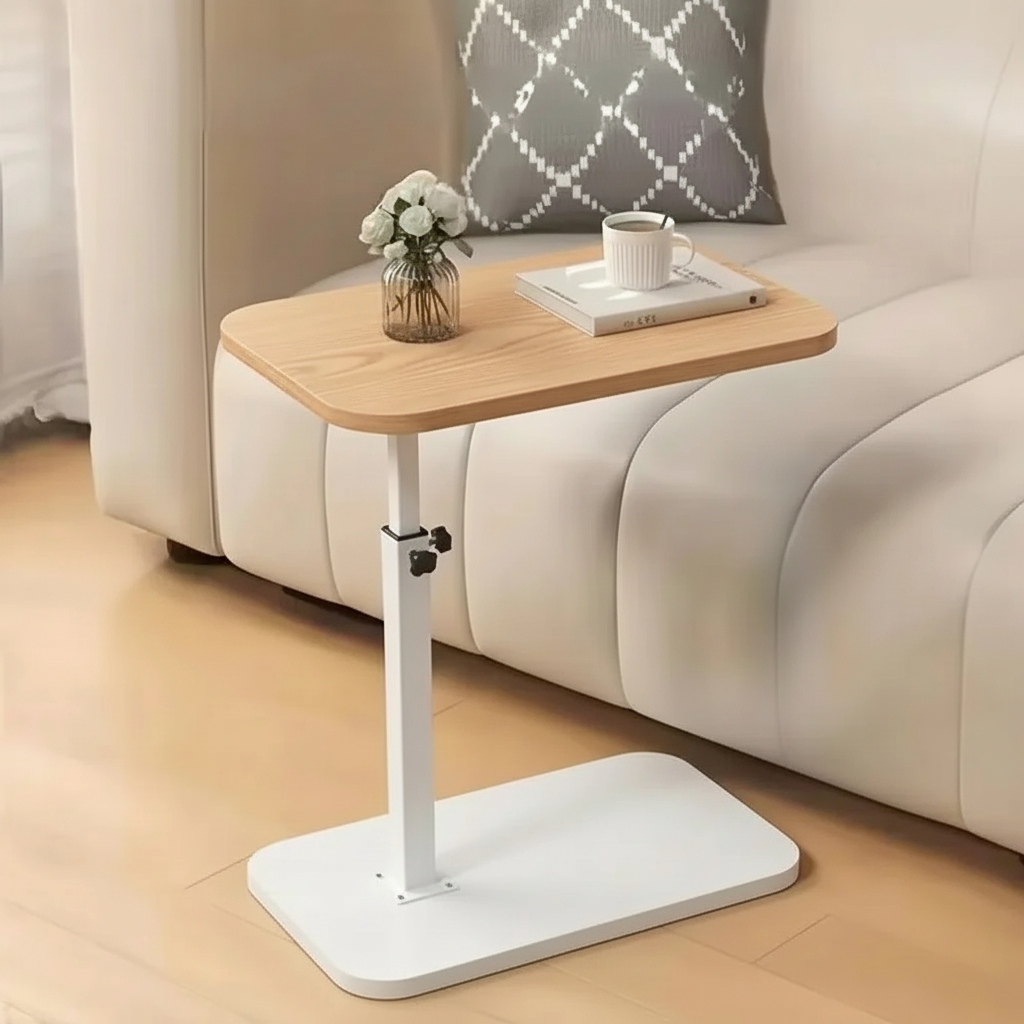 Linentra | Height-Adjustable C-Shaped Side Table