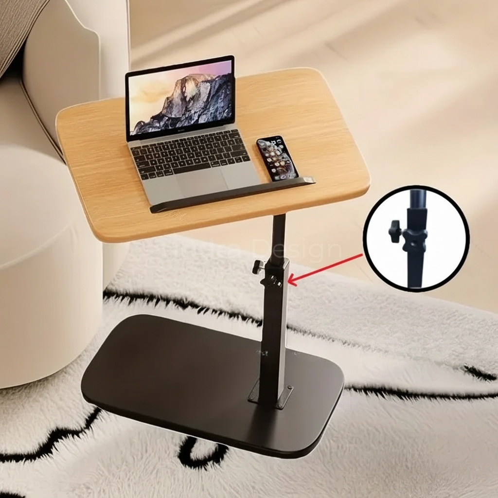 Linentra | Height-Adjustable C-Shaped Side Table