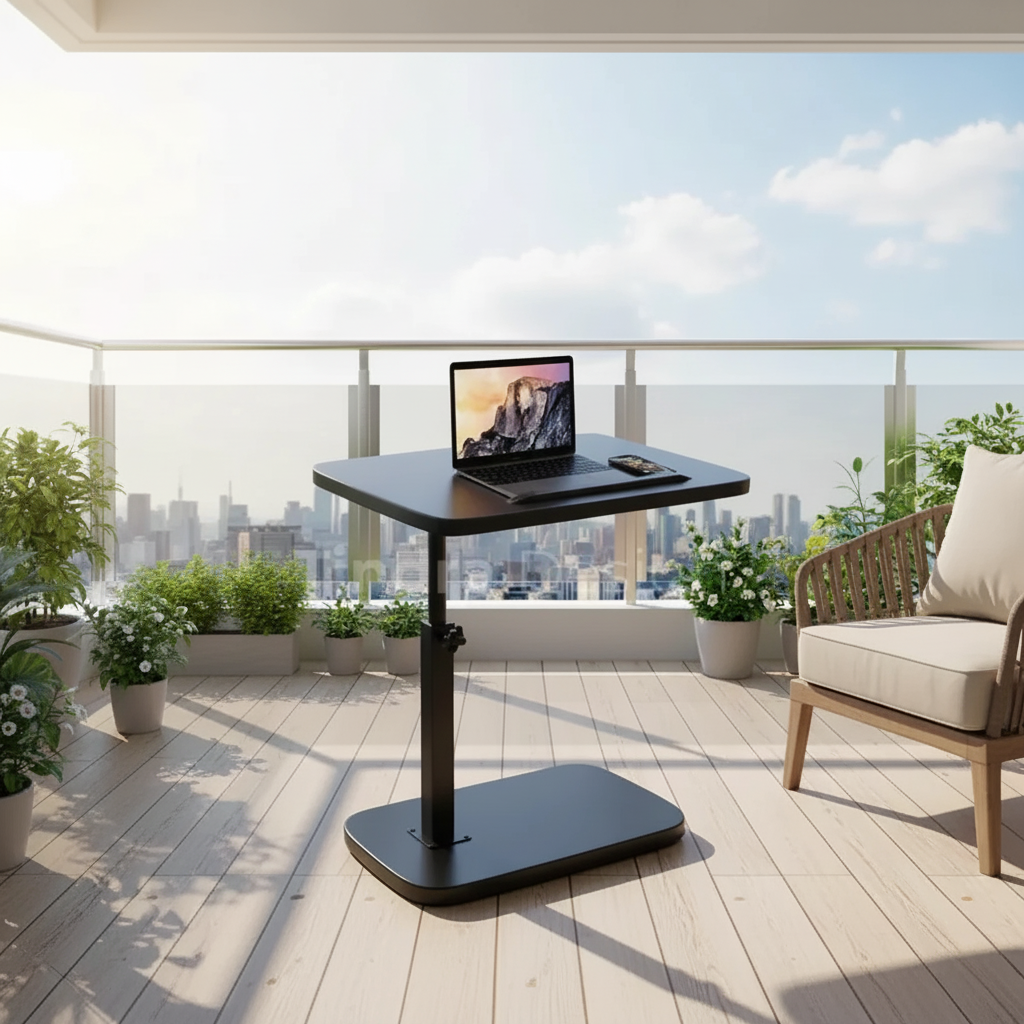 Linentra | Height-Adjustable C-Shaped Side Table