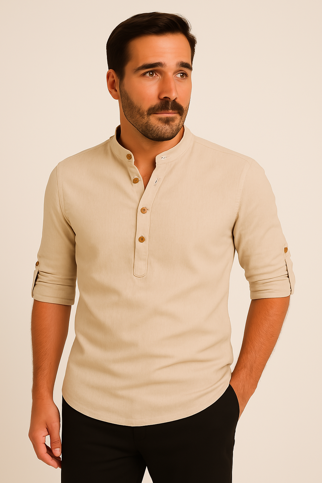 Linentra | Men's Linen Long Sleeve Shirt