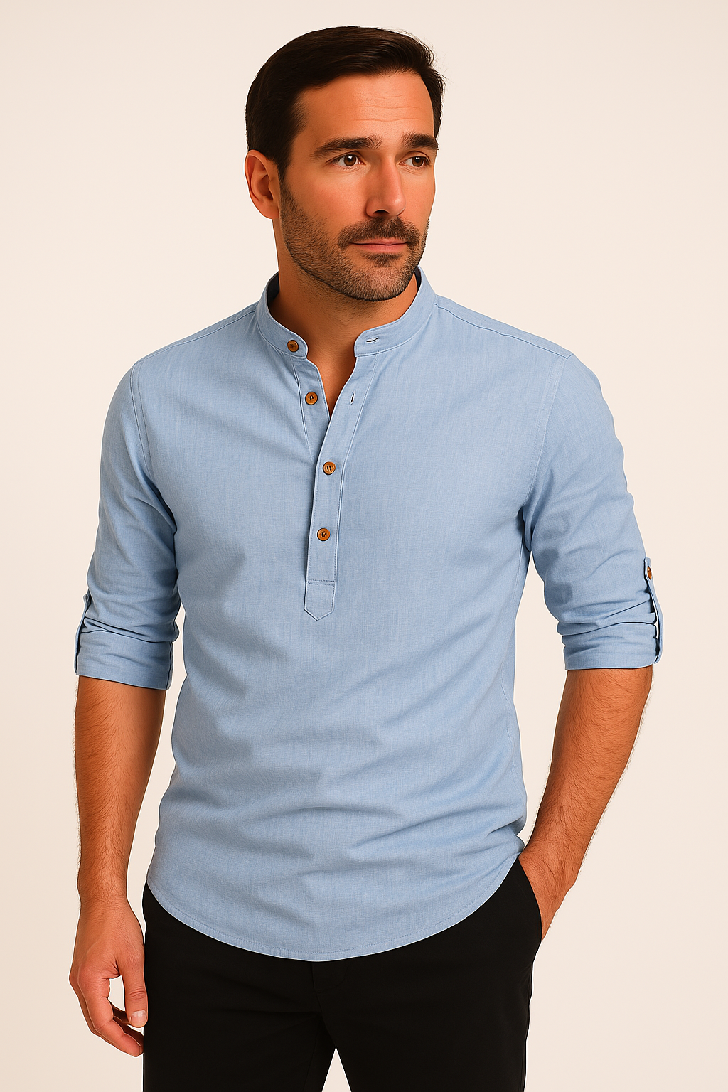 Linentra | Men's Linen Long Sleeve Shirt