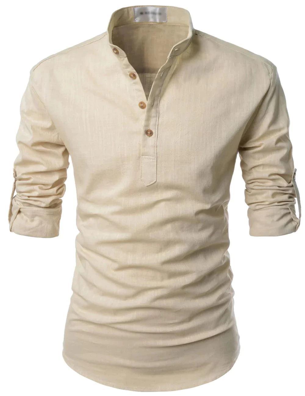 Linentra | Men's Linen Long Sleeve Shirt