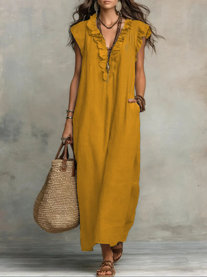 Linentra | Women's Flowy Boho Dress