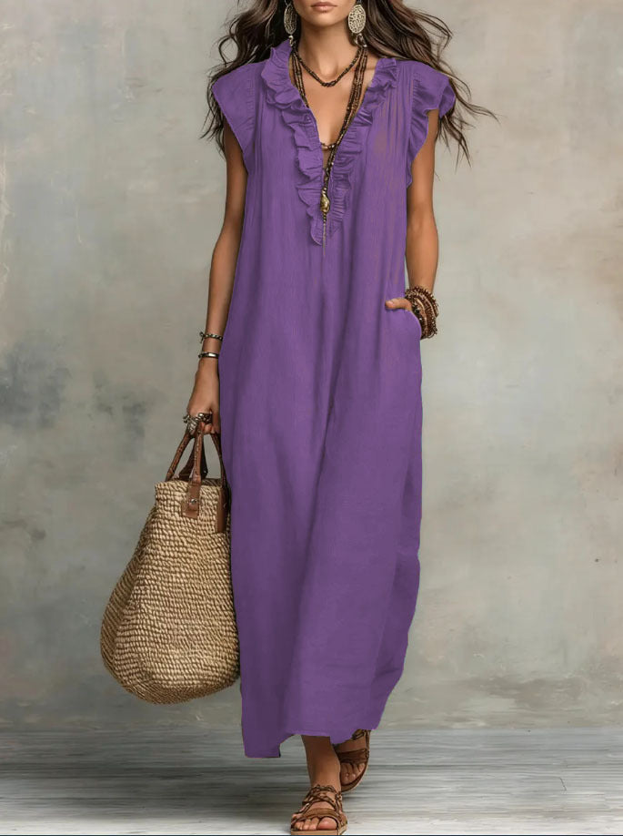 Linentra | Women's Flowy Boho Dress