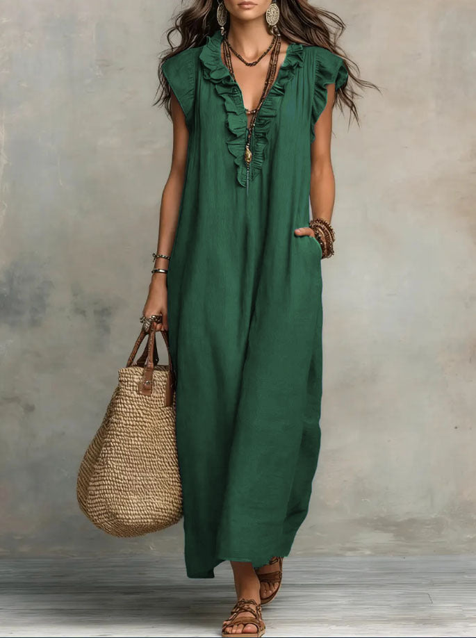 Linentra | Women's Flowy Boho Dress