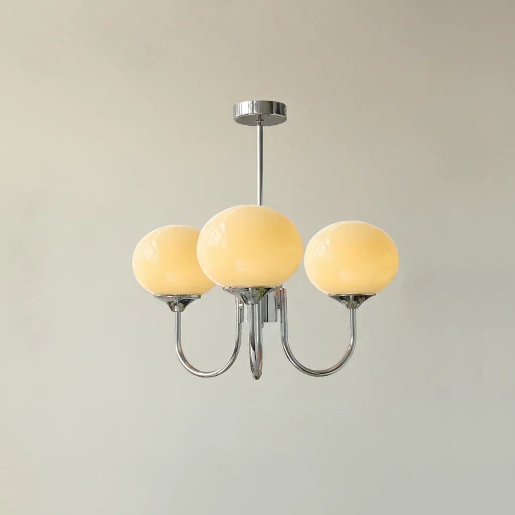 Linentra | Pink Glass Ceiling Light in Gold Finish