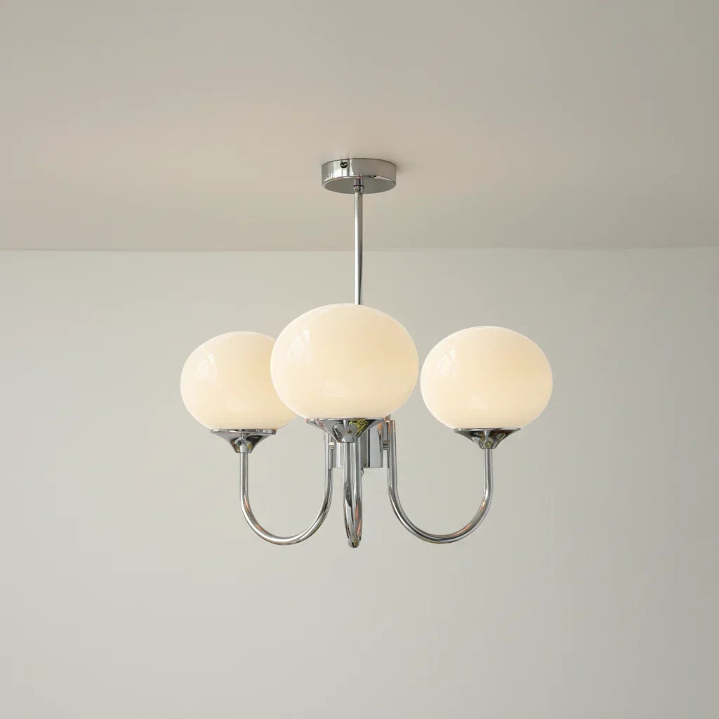 Linentra | Pink Glass Ceiling Light in Gold Finish