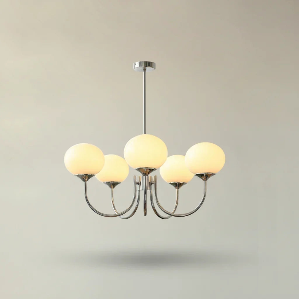 Linentra | Pink Glass Ceiling Light in Gold Finish