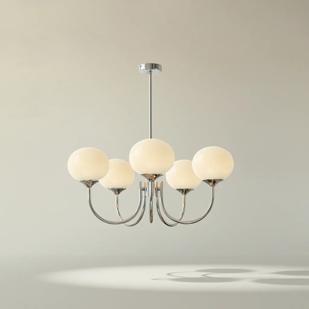 Linentra | Pink Glass Ceiling Light in Gold Finish