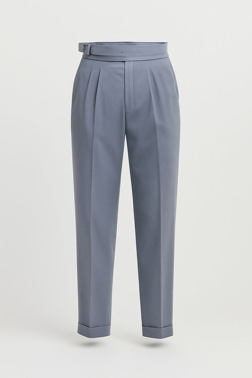 Linentra | Men's High-Waisted Pleated Trousers