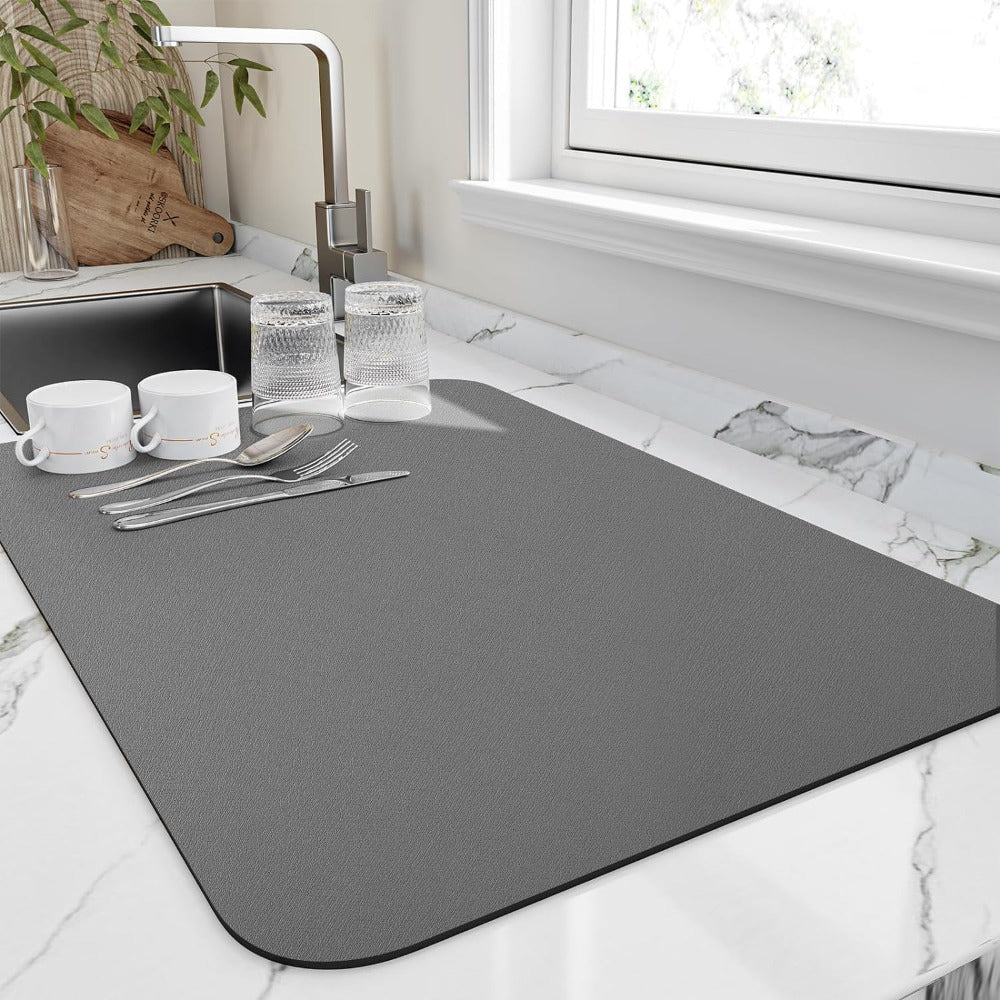 Linentra | Absorbent Kitchen Dish Drying Mat