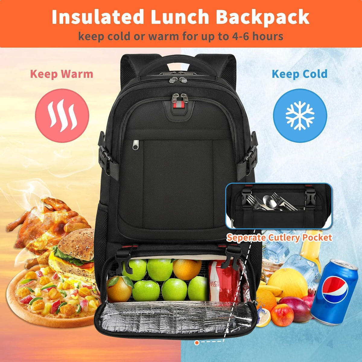 Linentra | Large Travel Backpack with USB Port