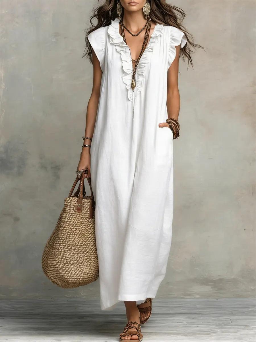 Linentra | Women's Flowy Boho Dress
