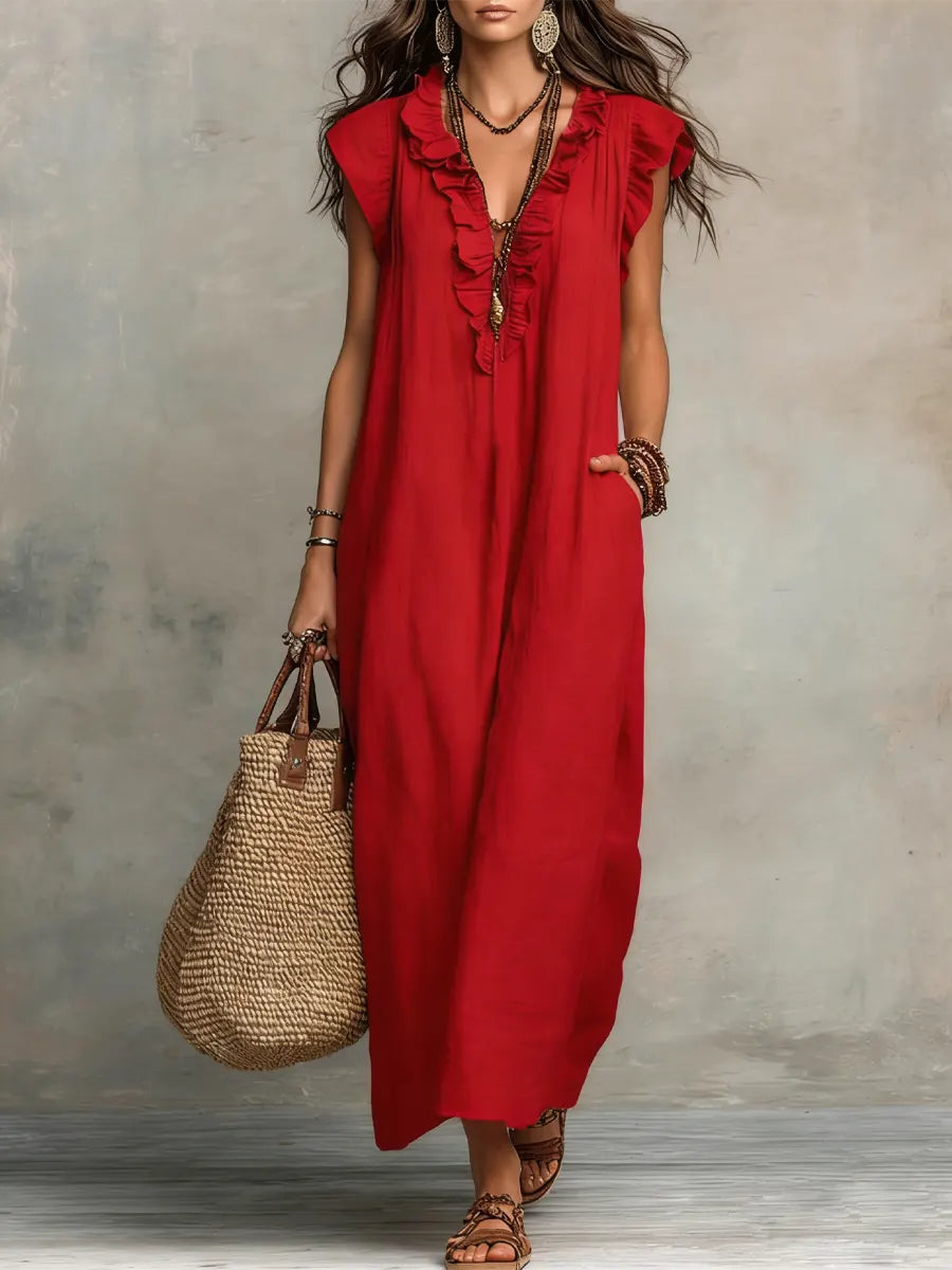 Linentra | Women's Flowy Boho Dress