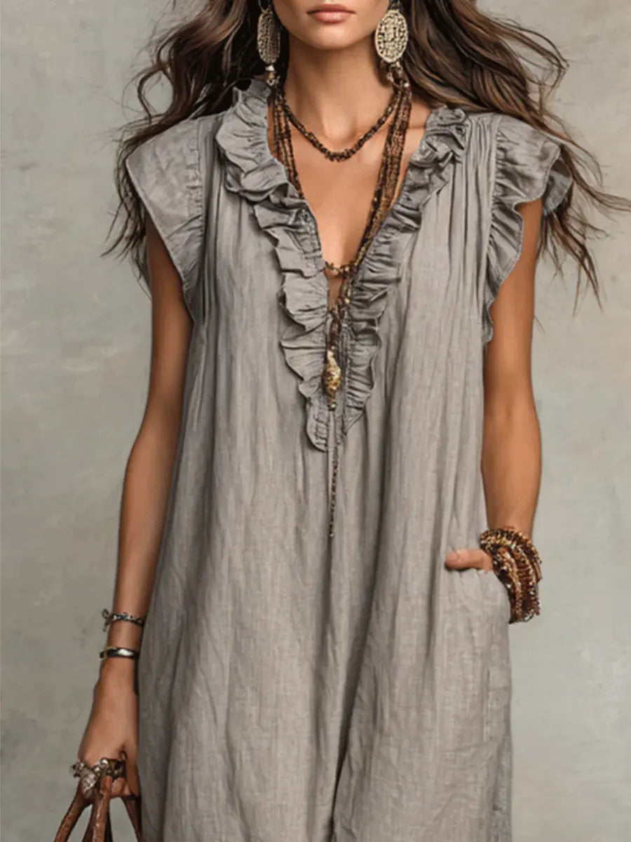 Linentra | Women's Flowy Boho Dress