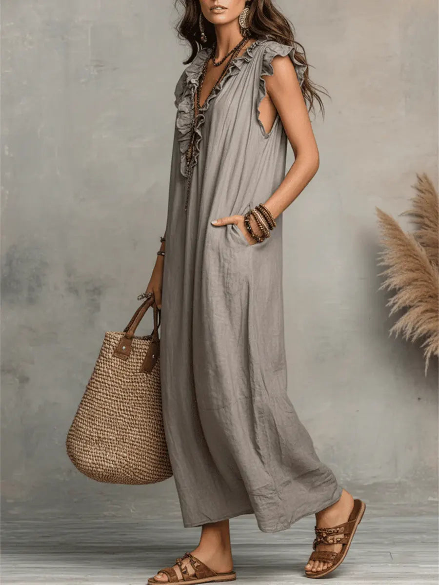 Linentra | Women's Flowy Boho Dress