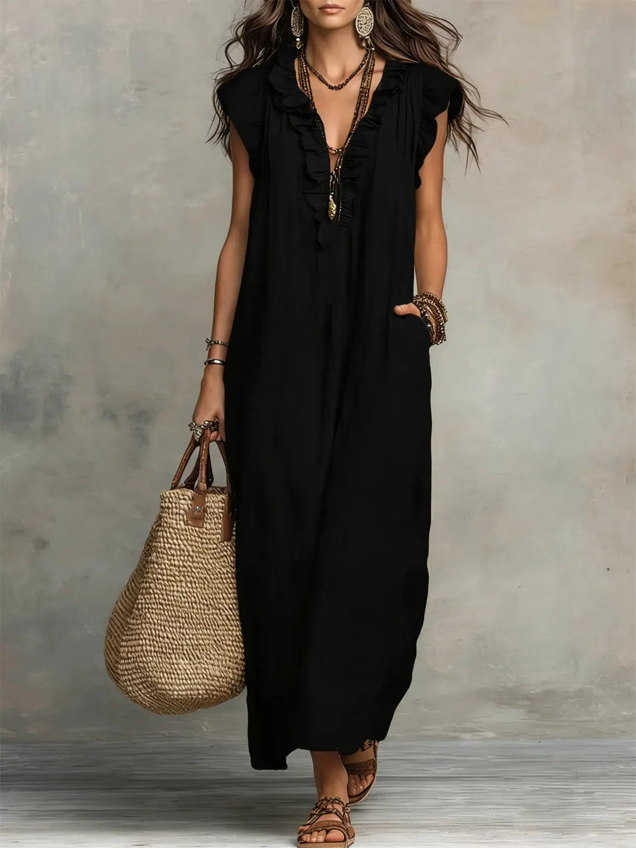 Linentra | Women's Flowy Boho Dress