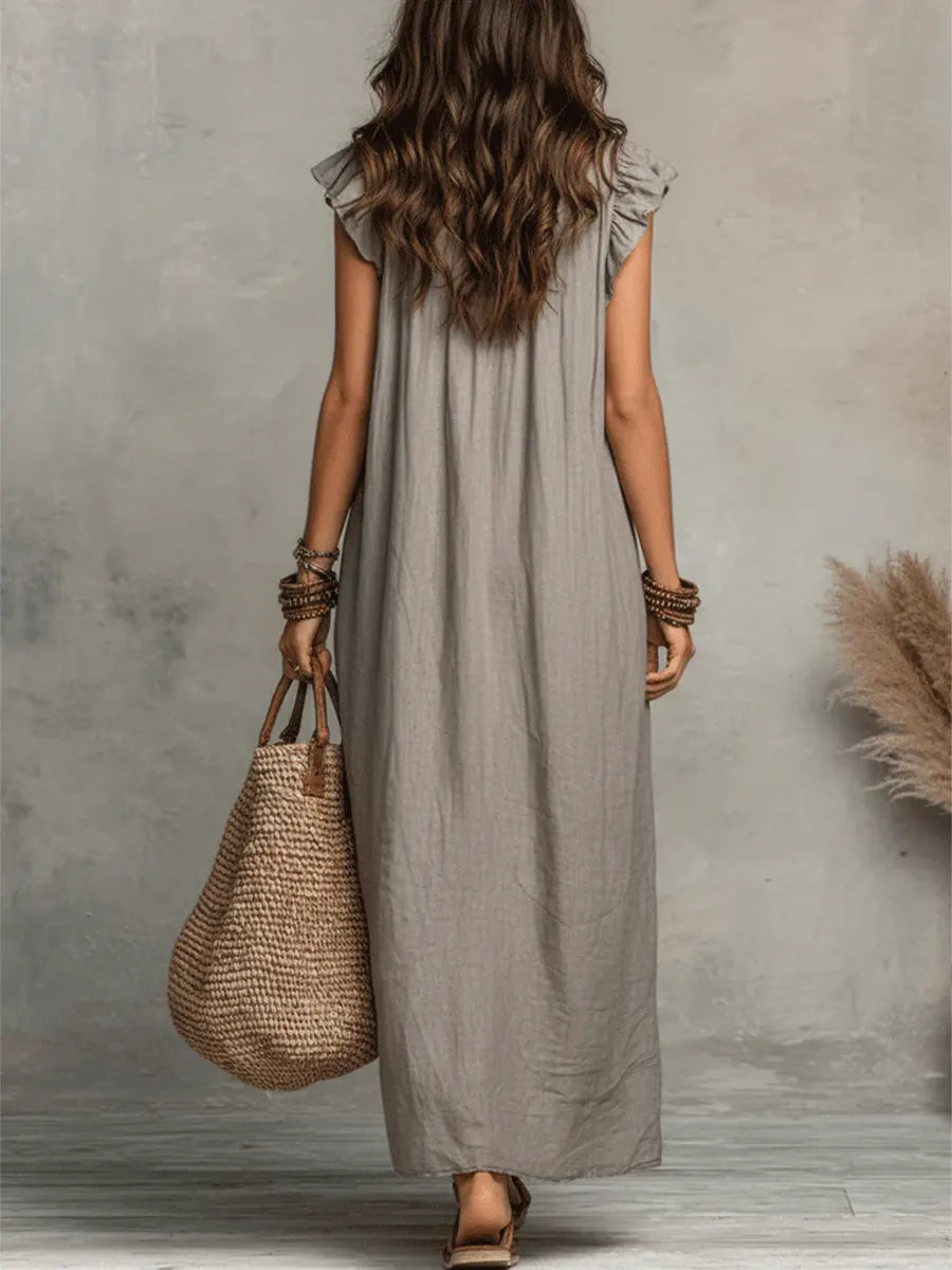 Linentra | Women's Flowy Boho Dress