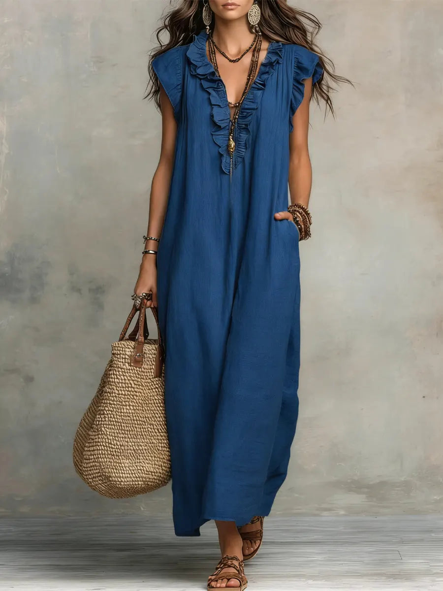 Linentra | Women's Flowy Boho Dress