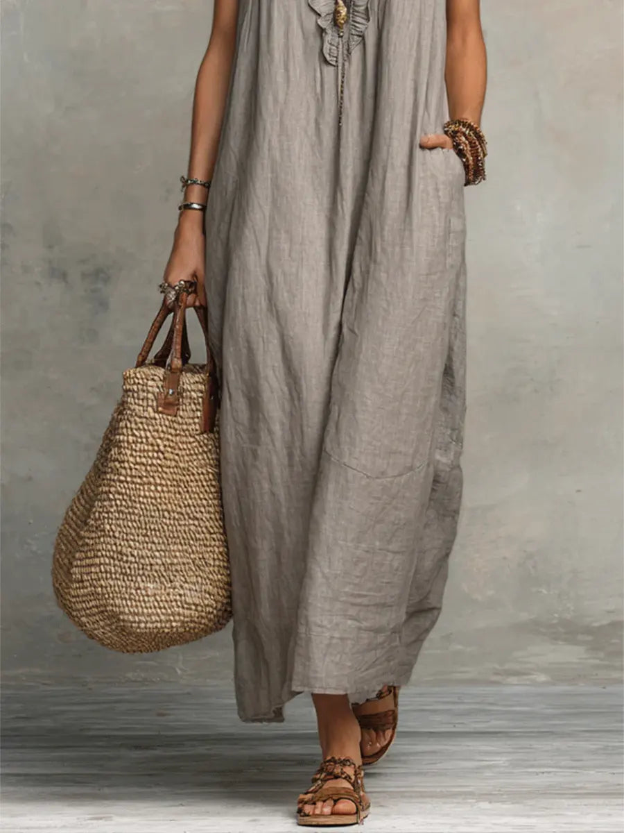 Linentra | Women's Flowy Boho Dress