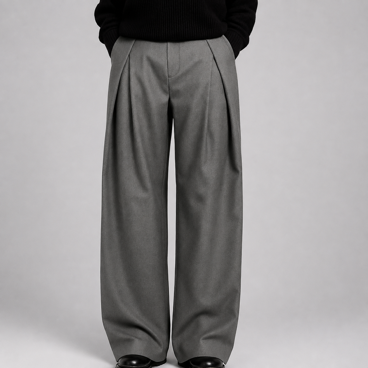 Linentra | Men's Relaxed Pleated Dress Pants