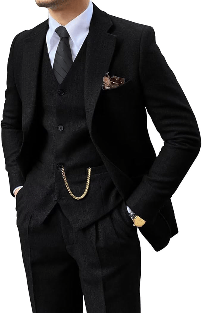 Linentra | Men's Herringbone Suit