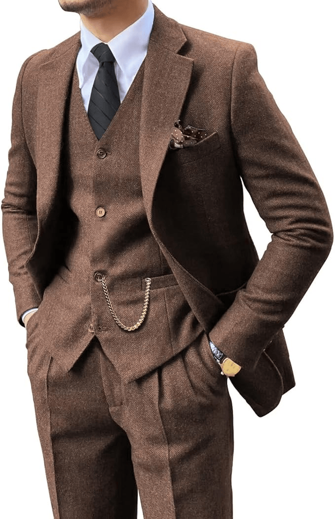 Linentra | Men's Herringbone Suit