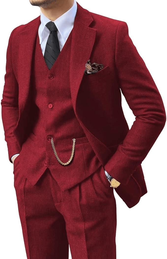 Linentra | Men's Herringbone Suit