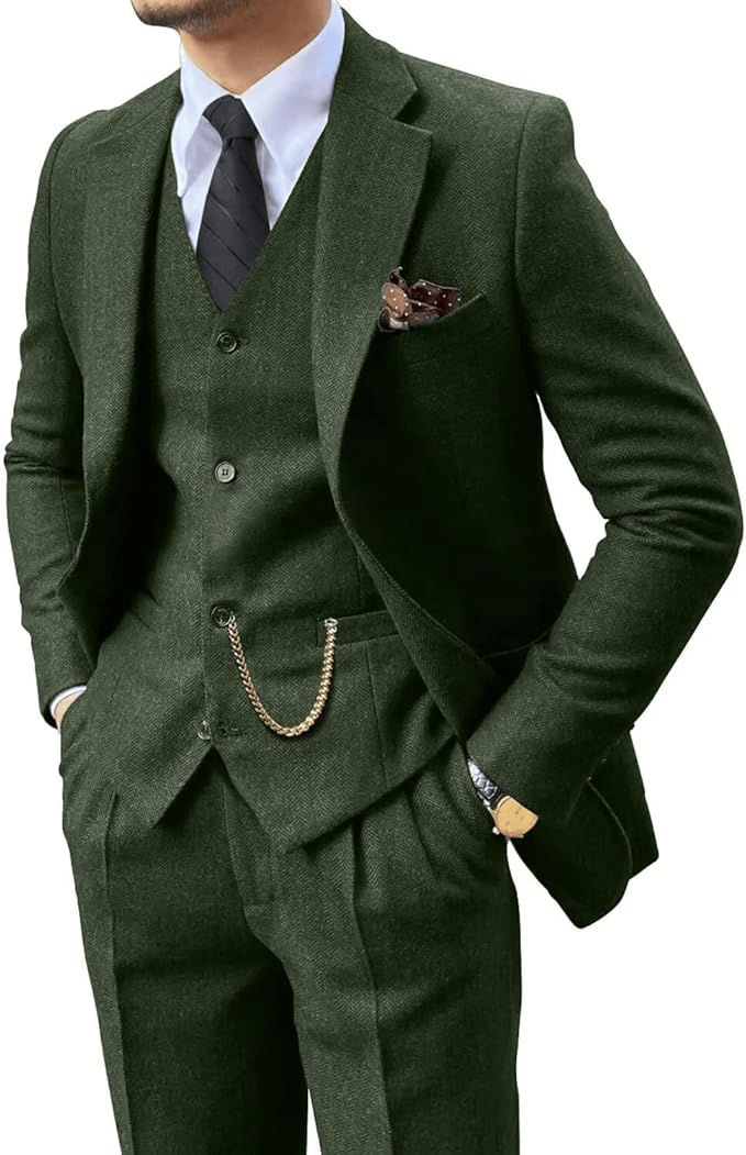 Linentra | Men's Herringbone Suit