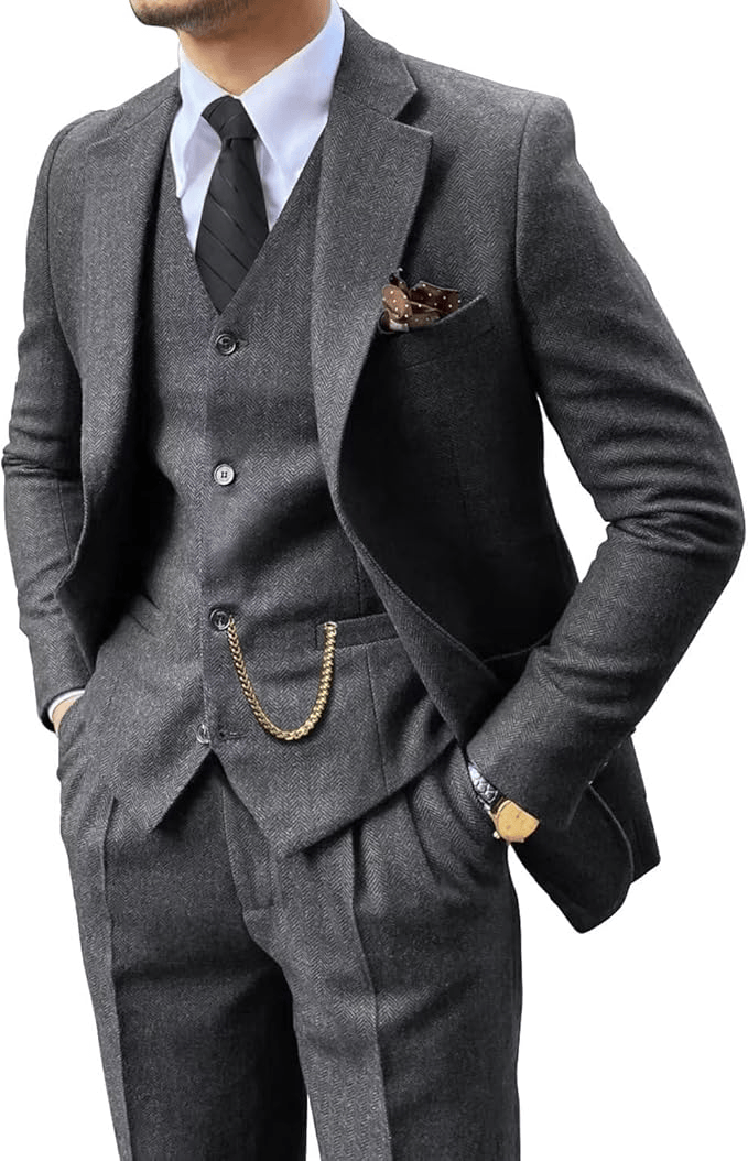 Linentra | Men's Herringbone Suit