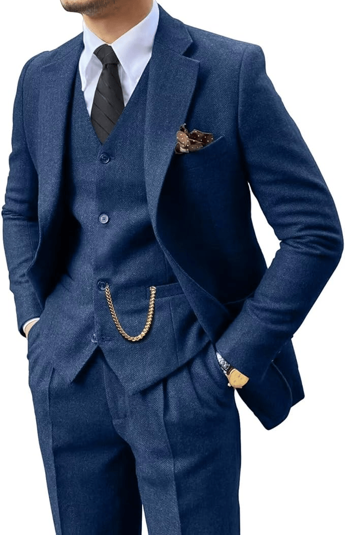Linentra | Men's Herringbone Suit